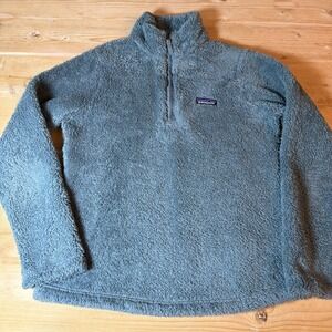 Patagonia Women's Los Gatos Teal Green 1/4 Zip Sherpa Fleece Pullover Jacket M